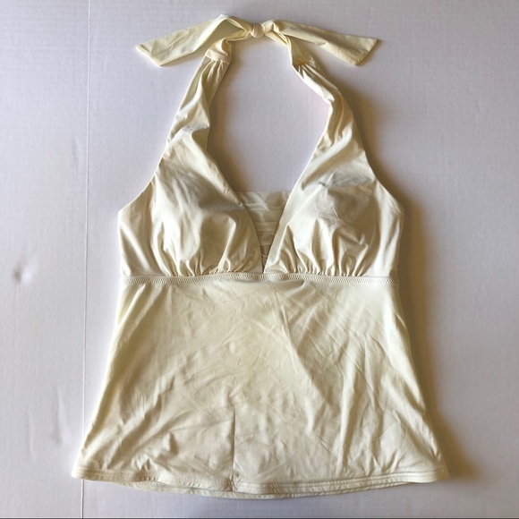 Lands' End Other - Lands End cream halter swim top size 6
